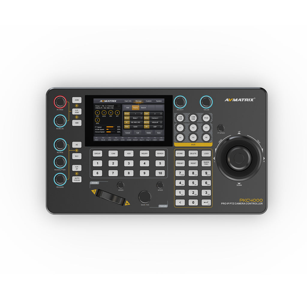 AVMATRIX PKC4000 – Contrôleur Professionnel de Caméras PTZ IP & Série
